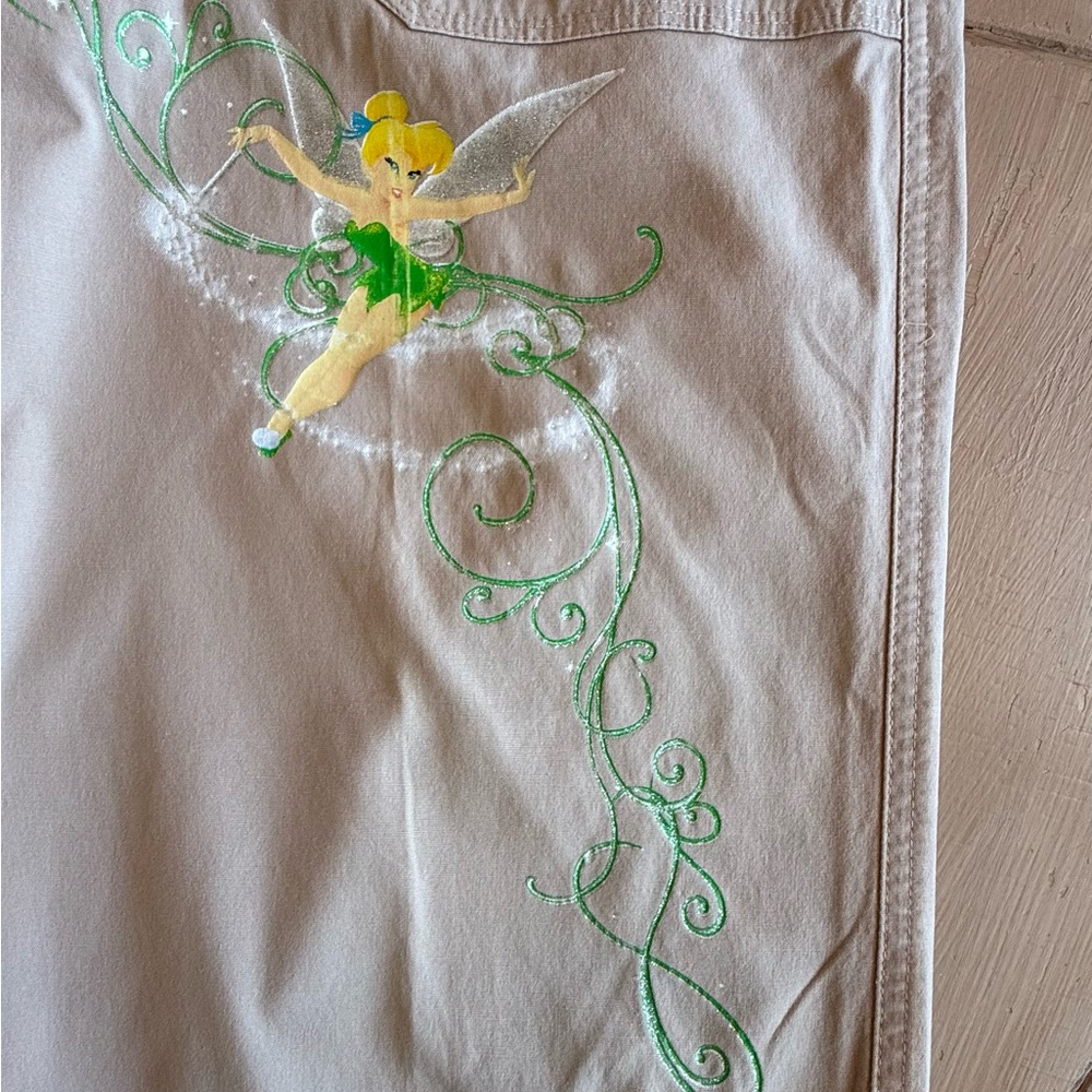 Disney Beige Capri Pants with Tinker Bell - Picture 3 of 7